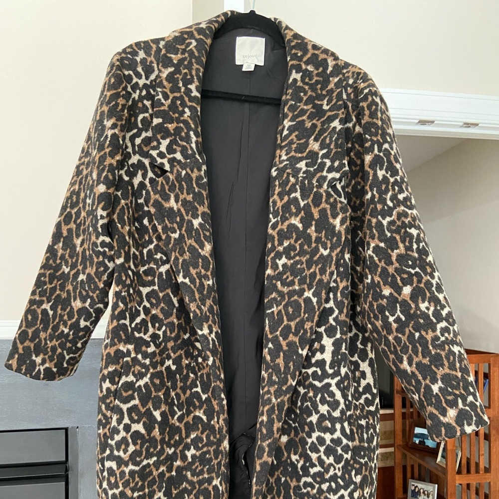 Sejour animal print jacket/long blazer